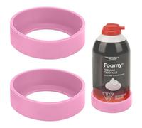 Linkidea Lot de 2 supports antirouille pour gel à raser 2,5 pouces, support en silicone pour mousse à raser, base en mousse pour gel à raser compatible avec Barbasol et Gilletee (rose)
