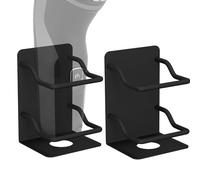 Linkidea Lot de 2 supports de rasoir de douche en acier inoxydable, étanches, compatibles avec Braun Series 5 et Philips Norelco 2400/5000/9000 (noir)