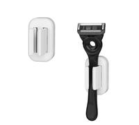 Linkidea Lot de 2 supports de rasoir pour douche, support de rasoir mural compatible avec Gillette Funsion 5 Power, Mach 3, SkinGuard (blanc)
