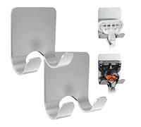 Linkidea Lot de 2 supports rasoir muraux pour douche, crochets rasoir auto-adhésifs, support collant en acier inoxydable compatible Gillette avec Venus Platinum, Fusion 5 Proshield, Mach 3 Classic