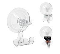 Linkidea Lot de 3 supports de rasoir à ventouse pour douche, fixation murale, crochet pour rasoir, organisateur amovible compatible avec Gillette Venus, Fusion 5, Harry's & Schick (Clair)