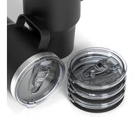 Linkidea Lot de 4 couvercles de rechange anti-déversement compatibles avec YETI Rambler, D·S, BJPKPK, 887 ml - Lot de 4 couvercles de rechange anti-déversement pour goulot de 9,4 cm