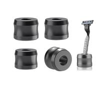 Linkidea lot de 4 supports de rasoir, ouverture 18,5 mm, support de rasage en aluminium pour rasoirs à cartouche, organisateur de comptoir compatible avec Gillette Fusion5, ProGlide, Harry's, Dorco
