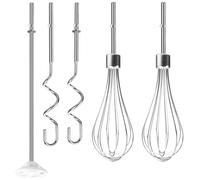 Linkidea Lot de 5 batteurs pour mixeur à main, tige de mélange, crochets pétrisseurs, accessoires pour mixeur à main Kitchenaid KHM3 KHM5 KHM7 KHM9