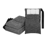 Linkidea Lot de 5 pochettes économiseuses de savon avec boucle pour les mains, éponge exfoliante en maille pour le corps, la mousse pour barre de savon, poche moussante pour douche et bain