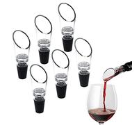 Linkidea Lot de 6 aérateurs de vin avec bec verseur - Noir