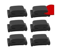 Linkidea Lot de 6 médiators épais en caoutchouc pour guitare, basse, ukulélé (noir)