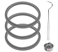 Linkidea Lot de 6 pièces de rechange pour mixeur, joint en silicone, couvercle parfaitement ajusté avec outil de changement, compatible avec les mixeurs NutriBullet 600 W/900 W (gris)