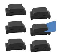 Linkidea Lot de 6 supports de médiators fins en caoutchouc pour guitare, basse, ukulélé (noir)
