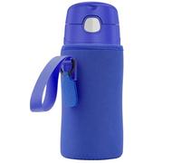 Linkidea Manchon pour Bouteille d'eau Compatible avec Thermos FUNTAINER Tritan 473,6 g, Acier 340,2 g, Sac Porte-Bouteille pour Enfants avec étiquette Signature, Bleu Marine