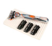 Linkidea Plateau de rasoir en diatomite à séchage rapide pour douche, compatible avec Gillette Fusion 5 ProGlide, Fusion 5 ProShield, Mach 3 (beige)