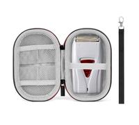 Linkidea Pochette de Rangement à Coque Rigide pour Petites rasoirs électriques avec Poche en Maille, Voyage/Portable, Compatible avec rasoirs à Grille Mini/Poignet (Noir)