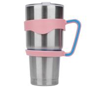 Linkidea Poignée de gobelet compatible avec les gobelets YETI Rambler 30 oz et OZARK TRAIL, poignée antidérapante pour tasse de voyage portable, rose