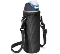 Linkidea Porte-bouteille avec bandoulière, compatible avec les bouteilles Owala FreeSip 32oz/40oz, en néoprène noir