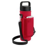 Linkidea Porte-Bouteille avec bandoulière, Compatible avec Les Bouteilles Yeti Rambler 26oz et Yonder 25oz. Poche en Filet pour téléphone, Rouge