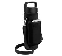 Linkidea Porte-Bouteille avec bandoulière, Compatible avec Les Bouteilles Yeti Rambler 26oz et Yonder 25oz. Poche en Filet pour téléphone, Noir