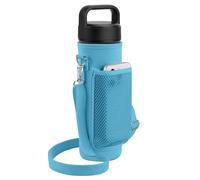 Linkidea Porte-Bouteille avec bandoulière, Compatible avec Les Bouteilles Yeti Rambler 26oz et Yonder 25oz. Poche en Filet pour téléphone, Bleu