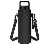 Linkidea Porte-bouteille avec sangle, compatible avec la bouteille YETI Rambler 26oz/36oz, porte-bouteille avec bandoulière, noir