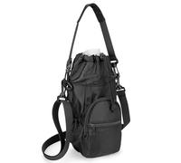 Linkidea Porte-bouteille d'eau de sport avec sangle compatible avec Camelbak Chute Mag 1400 ml, sac isotherme pour bouteille d'eau, bandoulière avec poche pour téléphone (noir)
