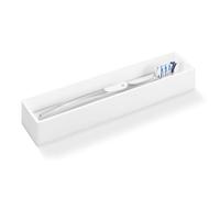 Linkidea Porte-Brosse à Dents avec Pierre de séchage en diatomite, Organiseur de tiroir de Salle de Bain en Acrylique avec Trou de Drainage pour Brosse à Dents, Compatible avec Colgate Extra Clean