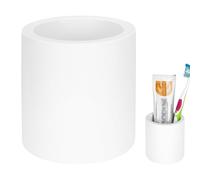 Linkidea Porte-brosse à dents de comptoir, support en diatomite pour brosse à dents manuelle, dentifrice, rasoir, organiseur de vanité compatible avec Colgate Extra Clean et Oral-B CrossAction (blanc)