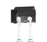 Linkidea Porte-Brosse à Dents électrique en Acrylique, Support de Rangement à 3 emplacements, Compatible avec Les brosses à Dents Oral-B IO Series, Smart 1500 et Pro 3000 (Noir)