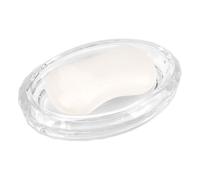 Linkidea Porte-Savon en Verre pour Cuisine et Salle de Bain, Éponge, Accessoire Transparent (Ellipse)