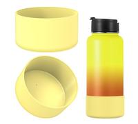 Linkidea Protection de fond de bouteille compatible avec les gourdes IRON °FLASK à large ouverture (32oz/40oz) et à ouverture étroite (32oz), en silicone(Ananas,lot de 2)