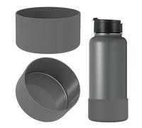 Linkidea Protection de fond de bouteille compatible avec les gourdes IRON °FLASK à large ouverture (32oz/40oz) et à ouverture étroite (32oz), en silicone(Pierre,lot de 2)
