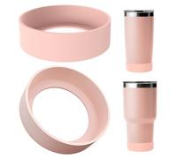 Linkidea Protection de fond de bouteille compatible avec les gourdes YETI Rambler 20 oz/30 oz, les tasses de voyage 20 oz/30 oz et les gobelets à paille 26 oz (rose glacé, lot de 2)