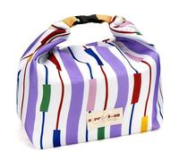 Linkidea Sac à goûter isotherme, sac à déjeuner isotherme, accessoires de pique-nique réutilisables pour adultes, pochette de rangement portable, sac isotherme étanche (violet)