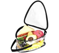 Linkidea Sac à goûter réutilisable, grande capacité, sac de rangement isotherme pour fruits, boîte à déjeuner étanche pour pique-nique, travail, utilisation (transparent)