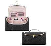 Linkidea Sac de Transport de Voyage Compatible avec Dyson Airwrap Styler, étui de Rangement Portable à Suspendre avec Poches latérales en Filet, Organisateur d'accessoires de sèche-Cheveux (Noir),