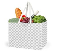 Linkidea Sac fourre-tout extra large, réutilisable de grande capacité avec poignées, sacs de courses utilitaires pliables pour le rangement, les pique-niques, la plage, multicolore