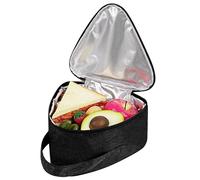 Linkidea Sacs à goûter, sac isotherme pour fruits, accessoires de conservation portables et étanches pour pique-nique et camping (Noir, Grand)