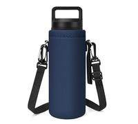 Linkidea Sangle Support pour Bouteille d'eau Compatible avec la Bouteille d'eau Yeti Rambler 26 oz, Yonder 1 L/34 oz, Sangle Poignet isolée en néoprène pour Bouteille d'eau (Bleu Marine)