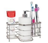 Linkidea Support Brosse à Dents électrique en Acier Inoxydable pour Douche Salle de Bain, Support Mural pour Brosse à Dents, Organisateur Multifonctionnel à 7 emplacements pour Rasoir, Rasoir, Peigne