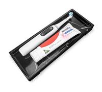Linkidea Support de brosse à dents de comptoir pour salle de bain, plateau en résine pour brosse à dents électrique/dentifrice, organiseur de coiffeuse compatible avec Oral-B iO, Sonicare