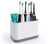 Linkidea Support de Brosse à Dents électrique en Plastique, 6 emplacements, Organiseur de comptoir pour Brosse à Dents électrique, Compatible avec Oral-B IO, Philip Sonicare ProtectiveClean