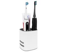 Linkidea Support de Brosse à Dents électrique pour Salle de Bain, Organiseur en Plastique pour Dentifrice, Support de comptoir à 3 emplacements, Compatible avec Oral-B IO, Philips Sonicare