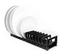 Linkidea Support de Rangement de Vaisselle en Alliage d'aluminium, pour Support de Plaque réglable d'armoire, Supports de séchage de Petits Plats, Support de comptoir de Rangement (17.7'')