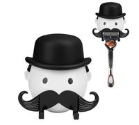 Linkidea support de rasoir avec adhésif et ventouse, crochet de salle de bain créatif, compatible avec Gillette Fusion 5, ProGlide, Shield, Harry's 5 Blade (blanc)