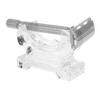 Linkidea Support de Rasoir en Acrylique, compatible avec Gillette Fusion, Vector 3, Sensor 3, Dorco Pace 6 Pro, support de rasoir à séchage rapide pour salle de bain (clair)