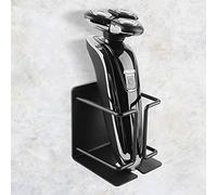 Linkidea Support mural autocollant pour rasoir électrique, rangement pour rasoir utilitaire en acier inoxydable, salle de bain, organisateur de rangement, compatible avec rasoir Philips 2400 (noir)