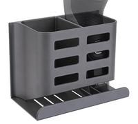 Linkidea Support mural en aluminium pour rasoir électrique, compatible avec les rasoirs Philips Norelco 2400 et 3600, organisateur de salle de bain, rangement adhésif résistant à la rouille (gris)