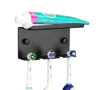 Linkidea Support Mural pour Brosse à Dents électrique pour Salle de Bain, en Aluminium Auto-adhésif à 5 emplacements pour Brosse à Dents Compatible avec la série Oral-B IO, Philips Sonicare 5100/5300