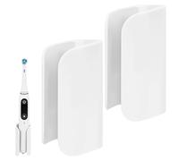 Linkidea Support mural pour brosse à dents électrique, support de brosse à dents électrique en plastique, organiseur autocollant compatible avec Oral-B iO, Philip Sonicare ProtectiveClean (blanc)