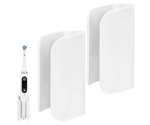 Linkidea Support mural pour brosse à dents électrique, support de brosse à dents électrique en plastique, organiseur autocollant compatible avec Oral-B iO, Philip Sonicare ProtectiveClean (blanc)