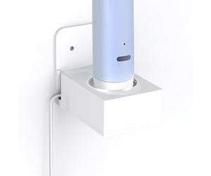 Linkidea Support Mural pour Chargeur Brosse à Dents électrique, Support Brosse à Dents en Acrylique Autocollant pour Salle Bain, Compatible avec Oral-B IO Series 7/8/9/10 (Assiette de Service Ovale)