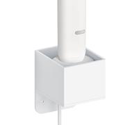 Linkidea Support Mural pour Chargeur de Brosse à Dents électrique avec Organiseur de câbles, Autocollant, Compatible avec Oral-B IO Series 7/8/9 (Chargeur Rond Uniquement)